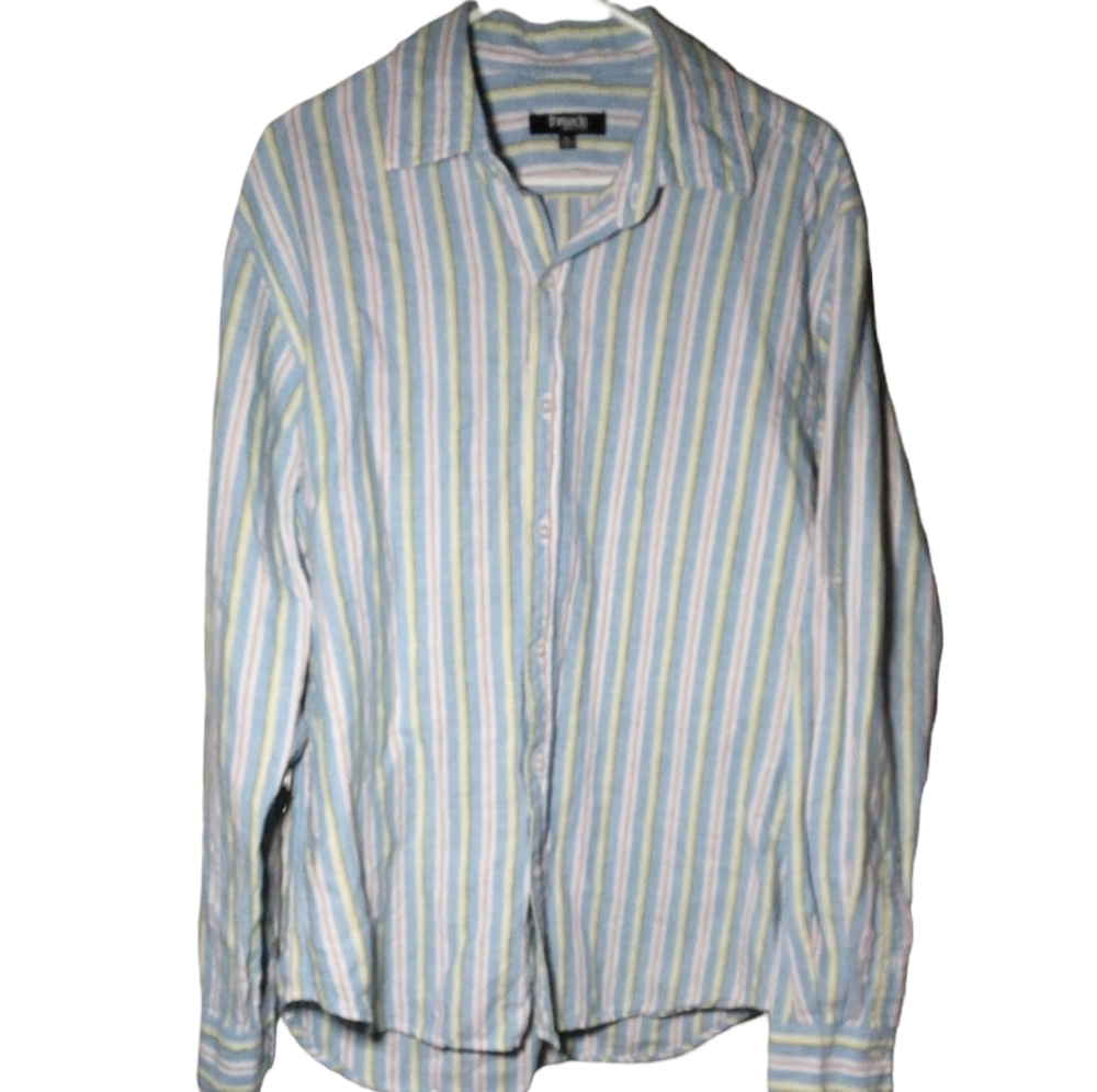 Threads Saks Fifth Avenue striped linen blend size XL